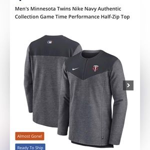 Minnesota Twins Nike Navy Authentic Collection Performance Half-Zip